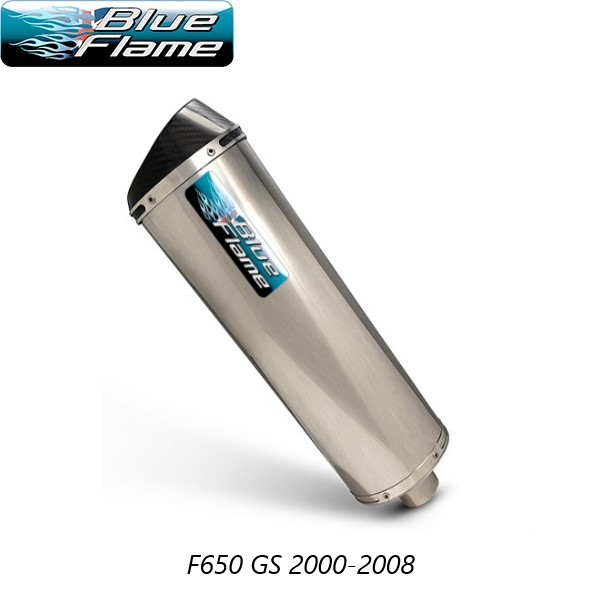 BMW F650 GS 2000-2008 BLUEFLAME STAINLESS STEEL WITH CARBON TIP EXHAUST