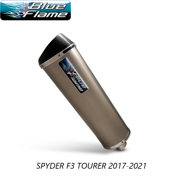 CAN-AM SPYDER F3 TOURER 2017-2021 BLUEFLAME TITANIUM WITH CARBON TIP EXHAUST SILENCER