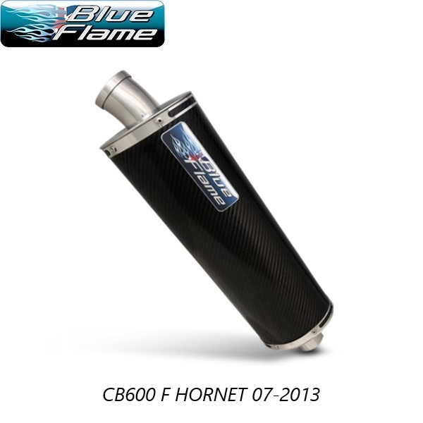 HONDA CB600F HORNET 2007-2013 BLUEFLAME CARBON SINGLE PORT EXHAUST SILENCER
