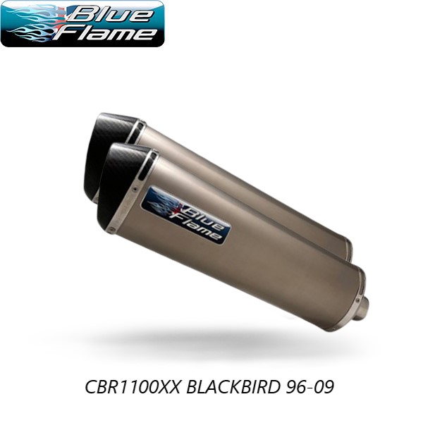 HONDA CBR1100XX BLACKBIRD 1996-2007 PAIR-BLUEFLAME TITANIUM WITH CARBON TIP EXHAUSTS