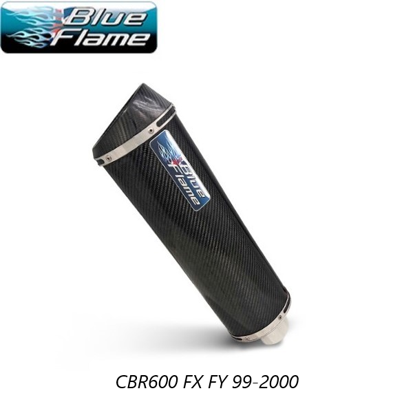 HONDA CBR600 FX FY 1999-2000 BLUEFLAME CARBON EXHAUST SILENCER MUFFLER