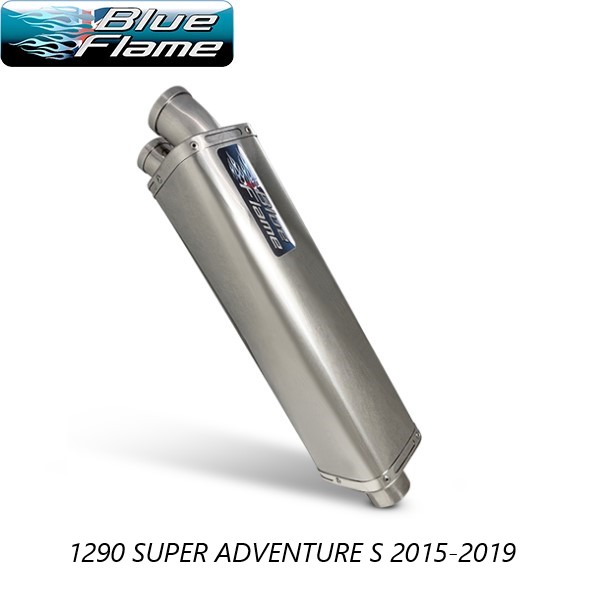 KTM 1290 SUPER ADVENTURE S 2015-2019 BLUEFLAME STAINLESS STEEL TRI-OVAL EXHAUST SILENCER