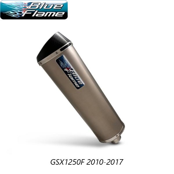 SUZUKI GSX1250F 2010-2017 BLUEFLAME TITANIUM WITH CARBON TIP EXHAUST SILENCER