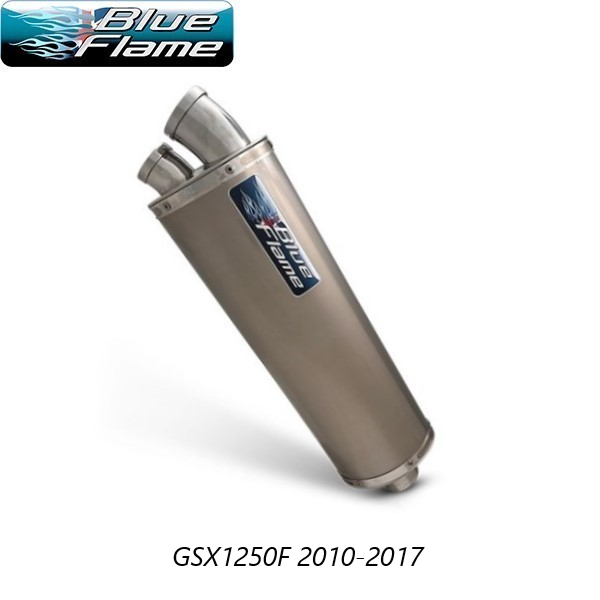 SUZUKI GSX1250F 2010-2017 BLUEFLAME TITANIUM TWIN PORT EXHAUST SILENCER MUFFLER