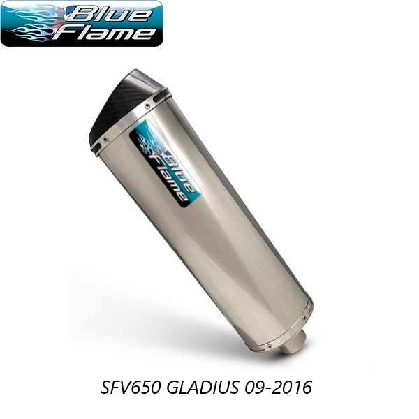 SUZUKI SFV650 GLADIUS 2009-2016 BLUEFLAME STAINLESS STEEL WITH CARBON TIP EXHAUST