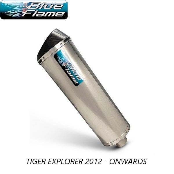 TRIUMPH TIGER EXPLORER 2012-Onwards BLUEFLAME STAINLESS STEEL WITH CARBON TIP EXHAUST